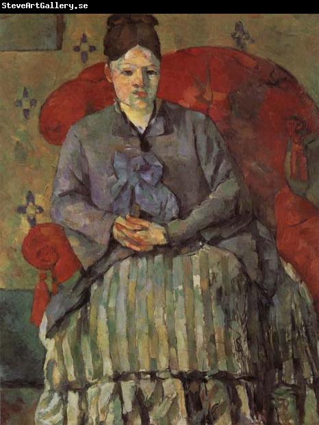 Paul Cezanne Madame Cezanne in a Red Armchair